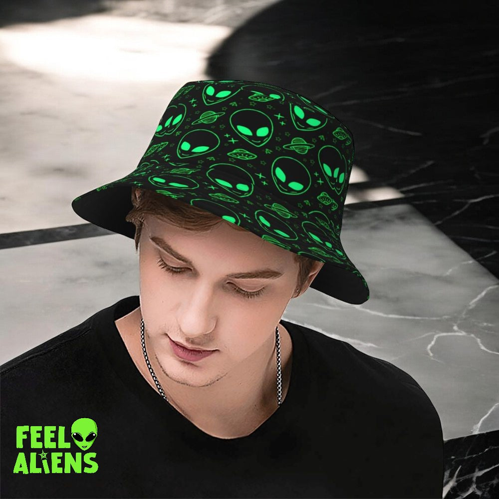 Alien Print Bucket Hat 