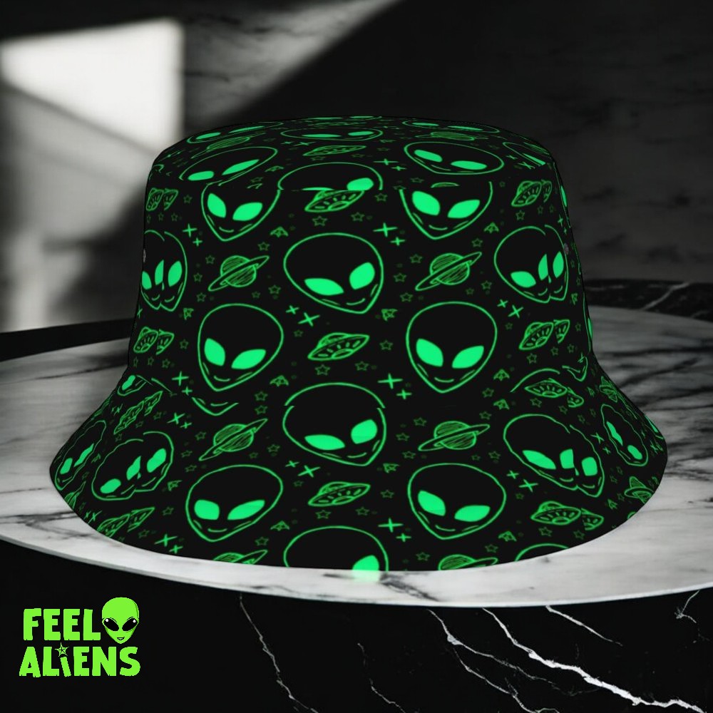 Alien Print Bucket Hat