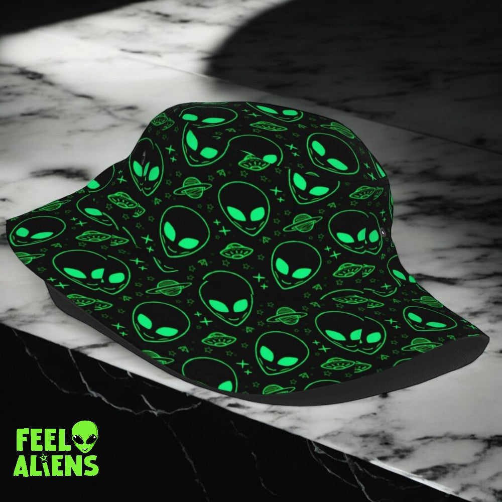 Alien Print Bucket Hat