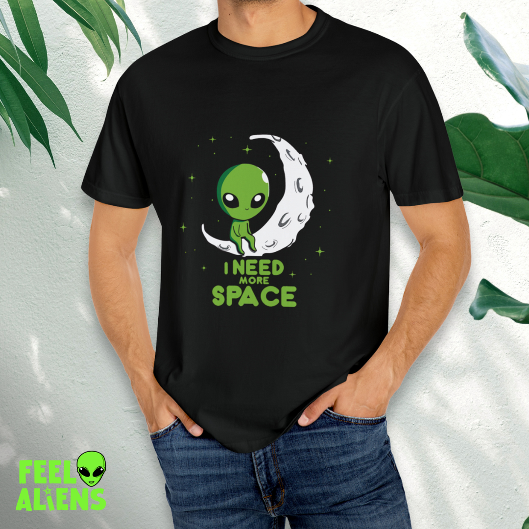Alien Shirt- I Need More Peace model