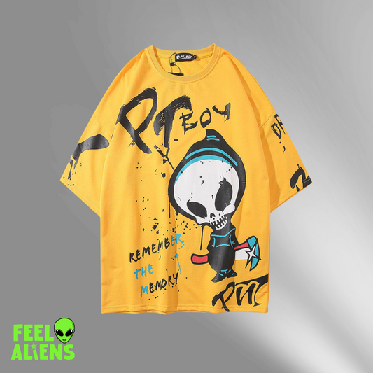 Alien Shirt – Bold Graffiti Style for a Standout Look