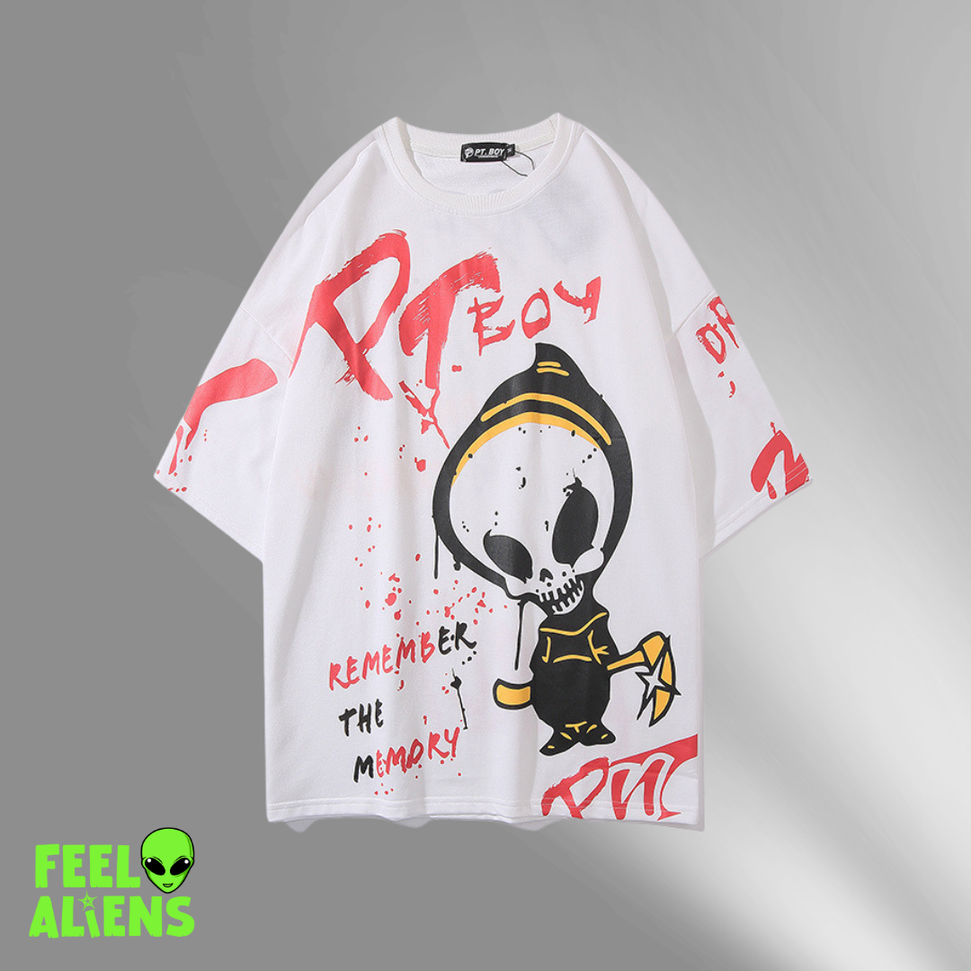 Alien Shirt – Bold Graffiti Style for a Standout Look