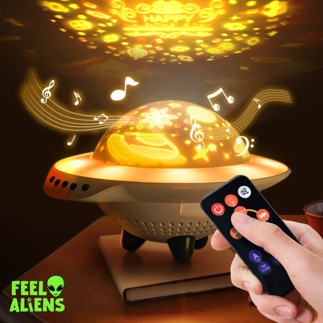 Alien UFO Lights with Starry Sky Projection and Bluetooth Speaker