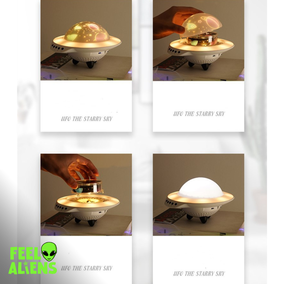 Alien UFO Lights with Starry Sky Projection and Bluetooth Speaker