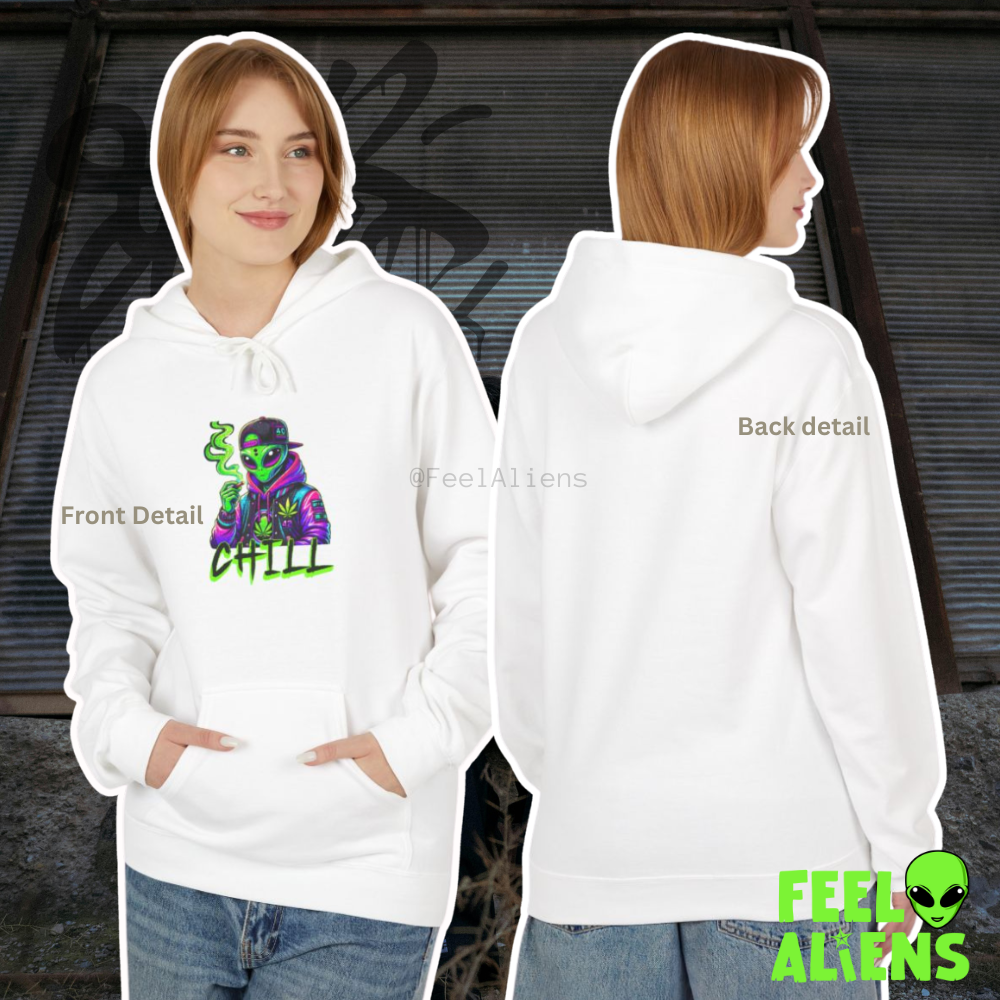 Chill Vibes Smoking Alien Unisex Hoodie