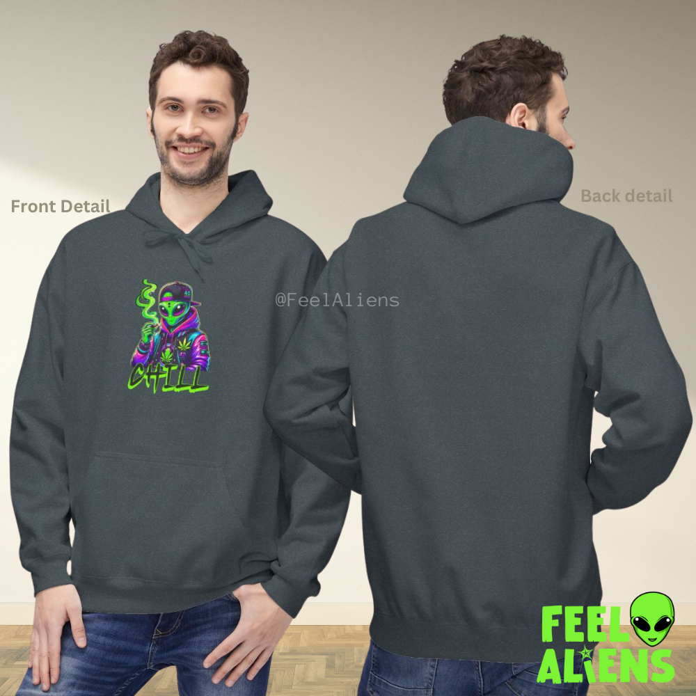 Chill Vibes Smoking Alien Unisex Hoodie