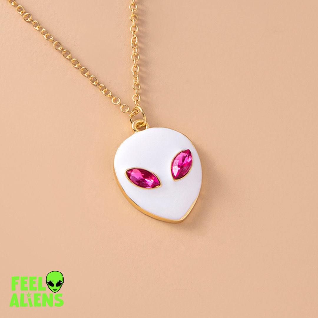 Cosmic Alien Pendant Necklace