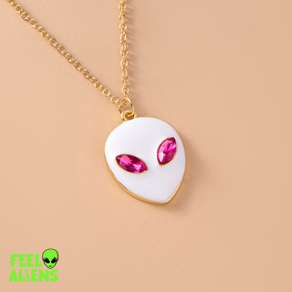 Cosmic Alien Pendant Necklace