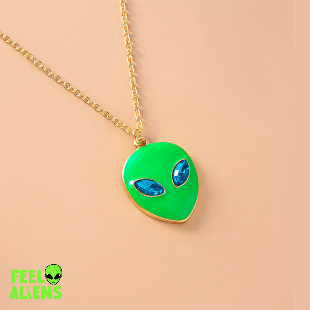 Cosmic Alien Pendant Necklace