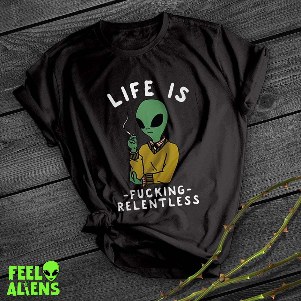 Harajuku Alien Shirt – Life is Relentless Graphic Tee