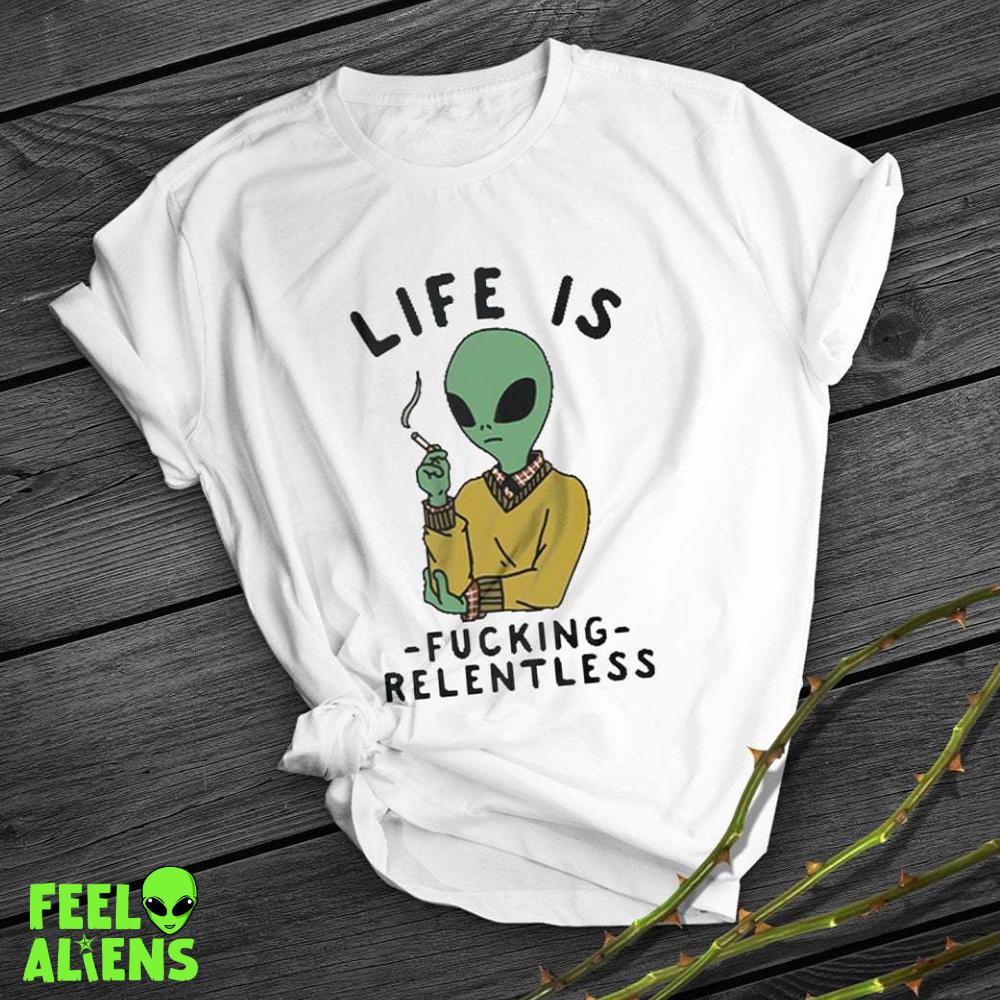 Harajuku Alien Shirt – Life is Relentless Graphic Tee