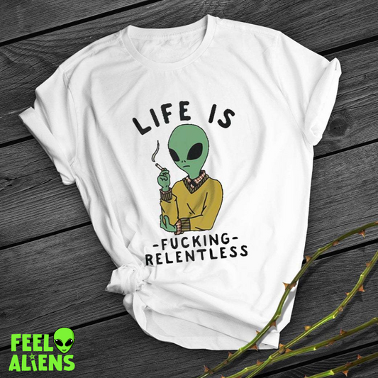 Harajuku Alien Shirt – Life is Relentless Graphic Tee