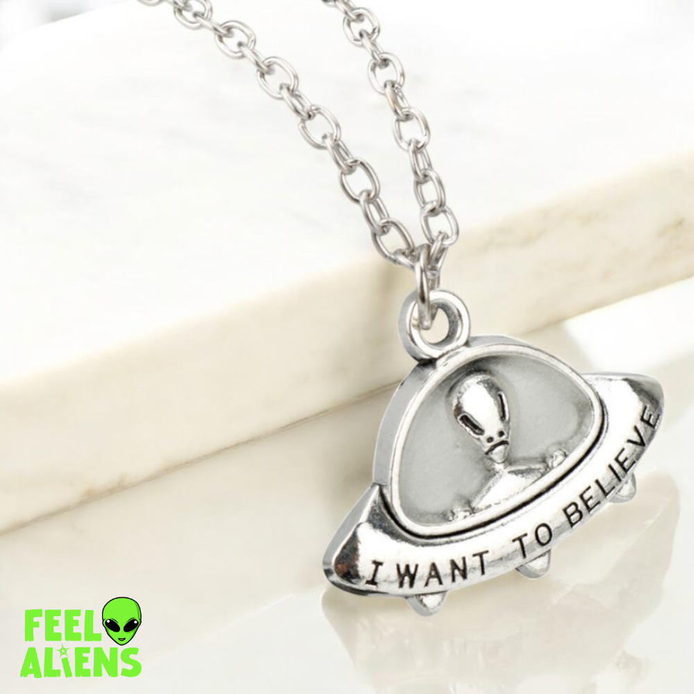 I want to believe UFO Necklace