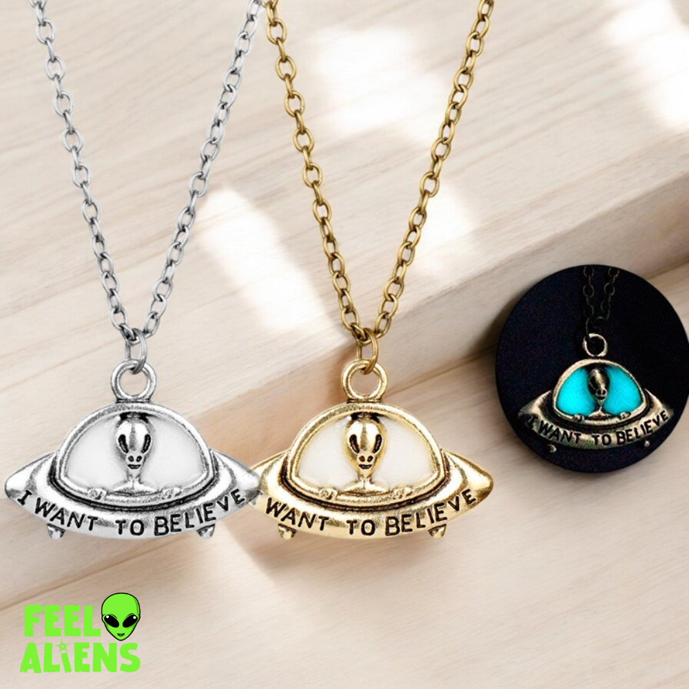 I want to believe UFO Necklace