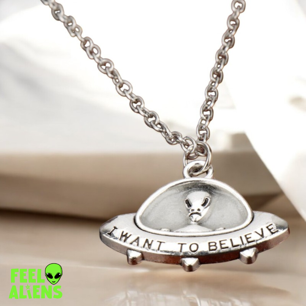 I want to believe UFO Necklace