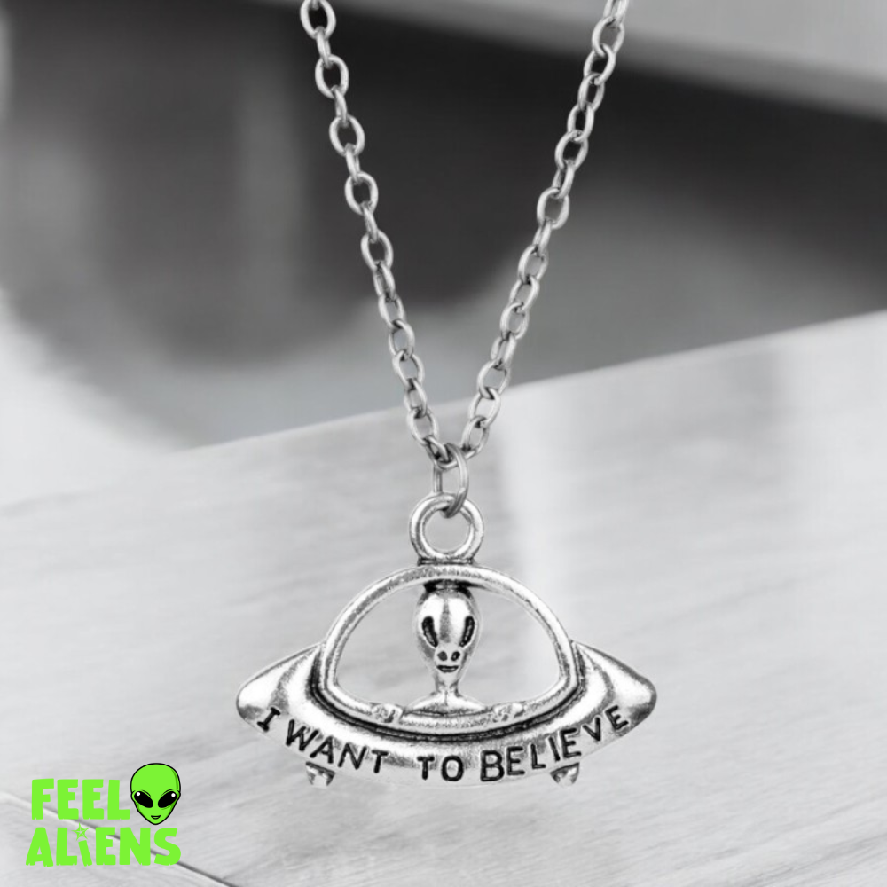 I want to believe UFO Necklace