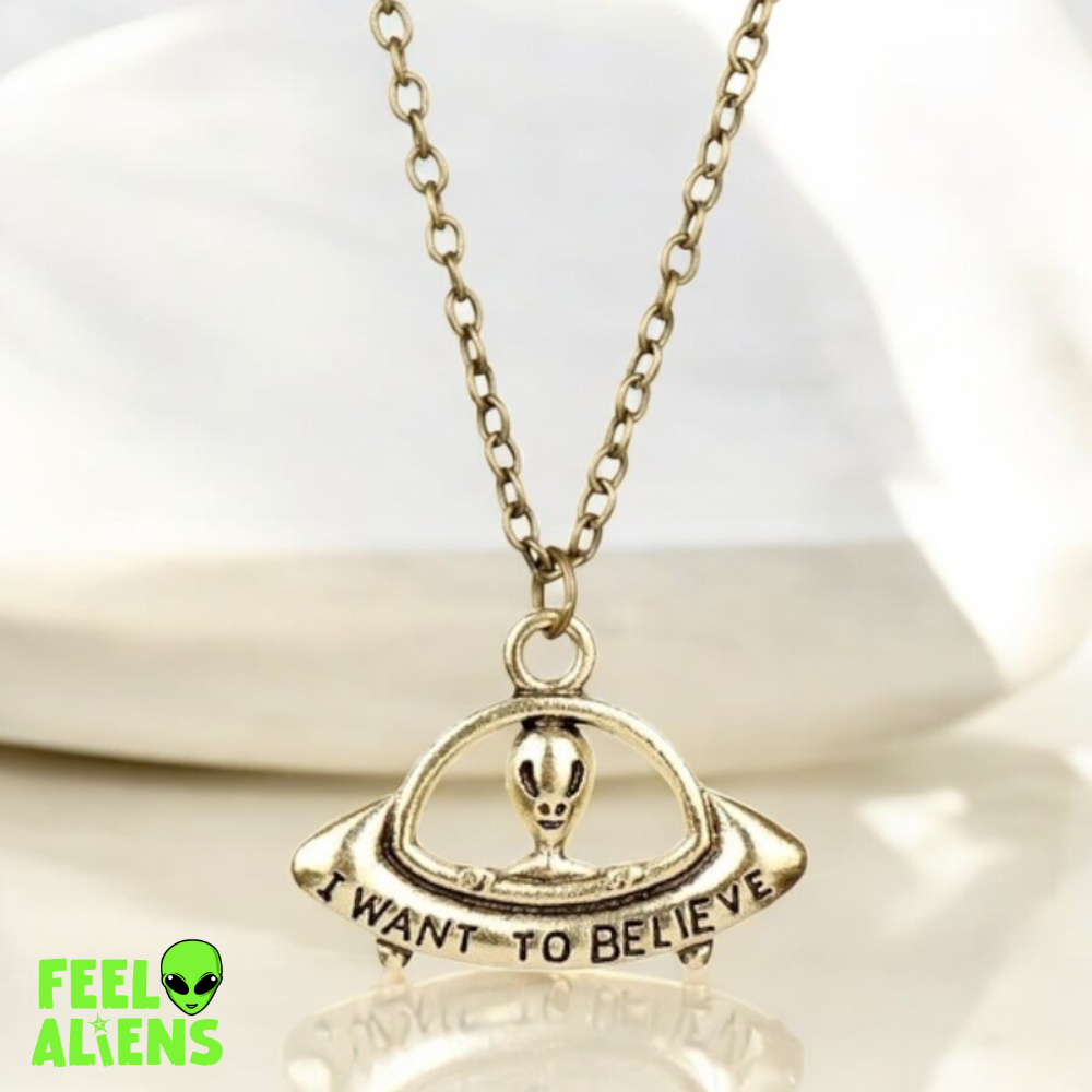 I want to believe UFO Necklace