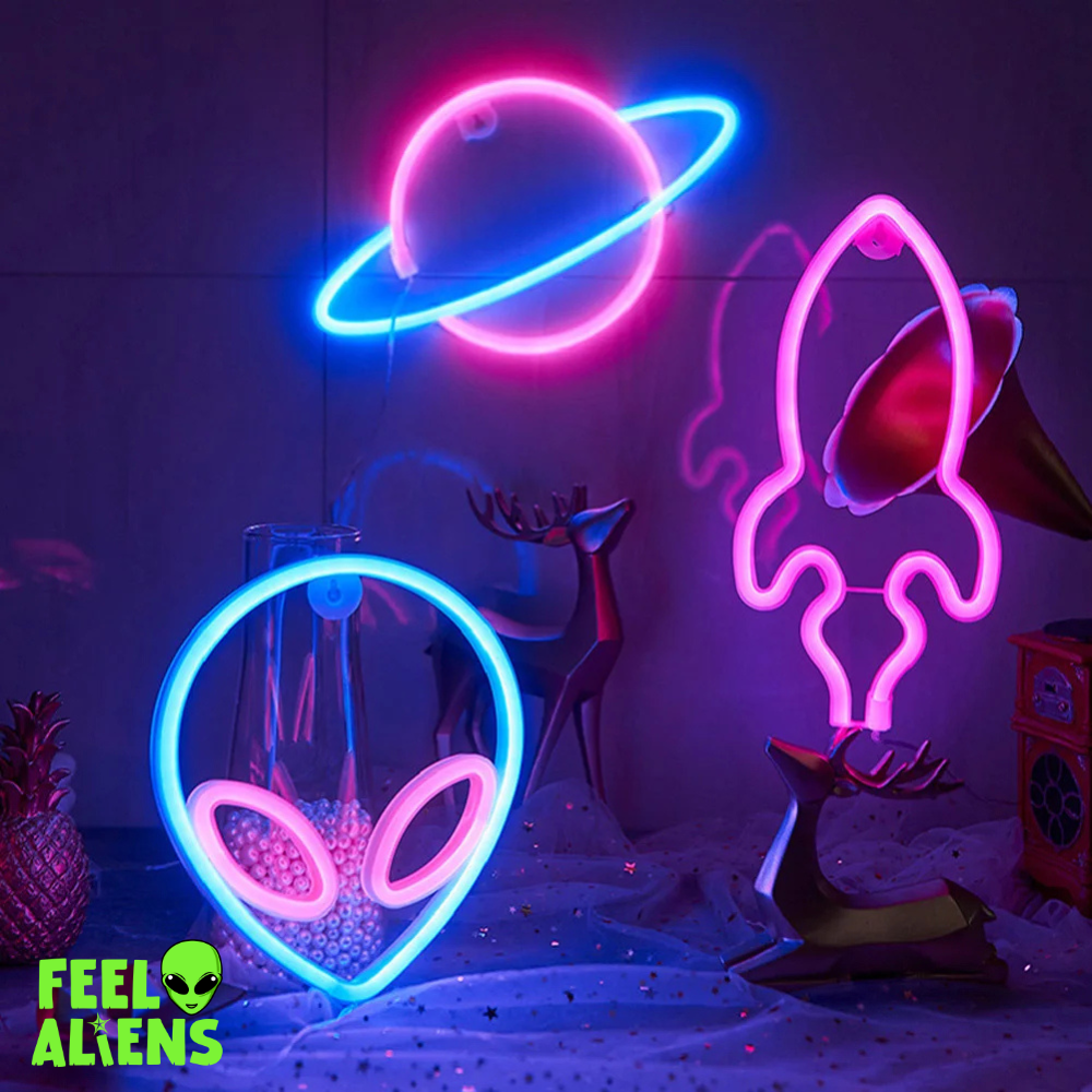 Neon Light Party LED Aliens Ufo Lights