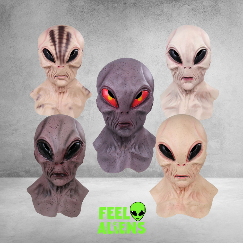 Realistic Alien Masks for Adults - Unisex Themed & Cosplay Costume Accessories