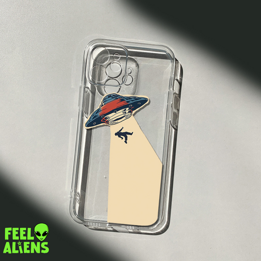 UFO Astronaut Phone Case Transparent Soft Case All Wrapped Creative Protective Cover For Feelaliens
