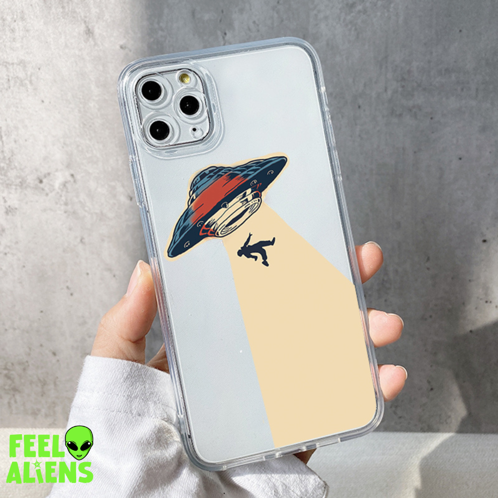 UFO Astronaut Phone Case Transparent Soft Case All Wrapped Creative Protective Cover For Feelaliens