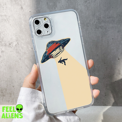 UFO Astronaut Phone Case Transparent Soft Case All Wrapped Creative Protective Cover For Feelaliens