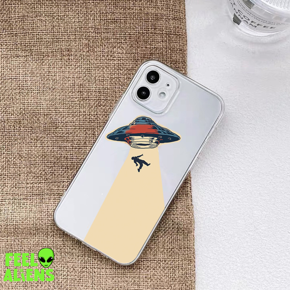 UFO Astronaut Phone Case Transparent Soft Case All Wrapped Creative Protective Cover For Feelaliens