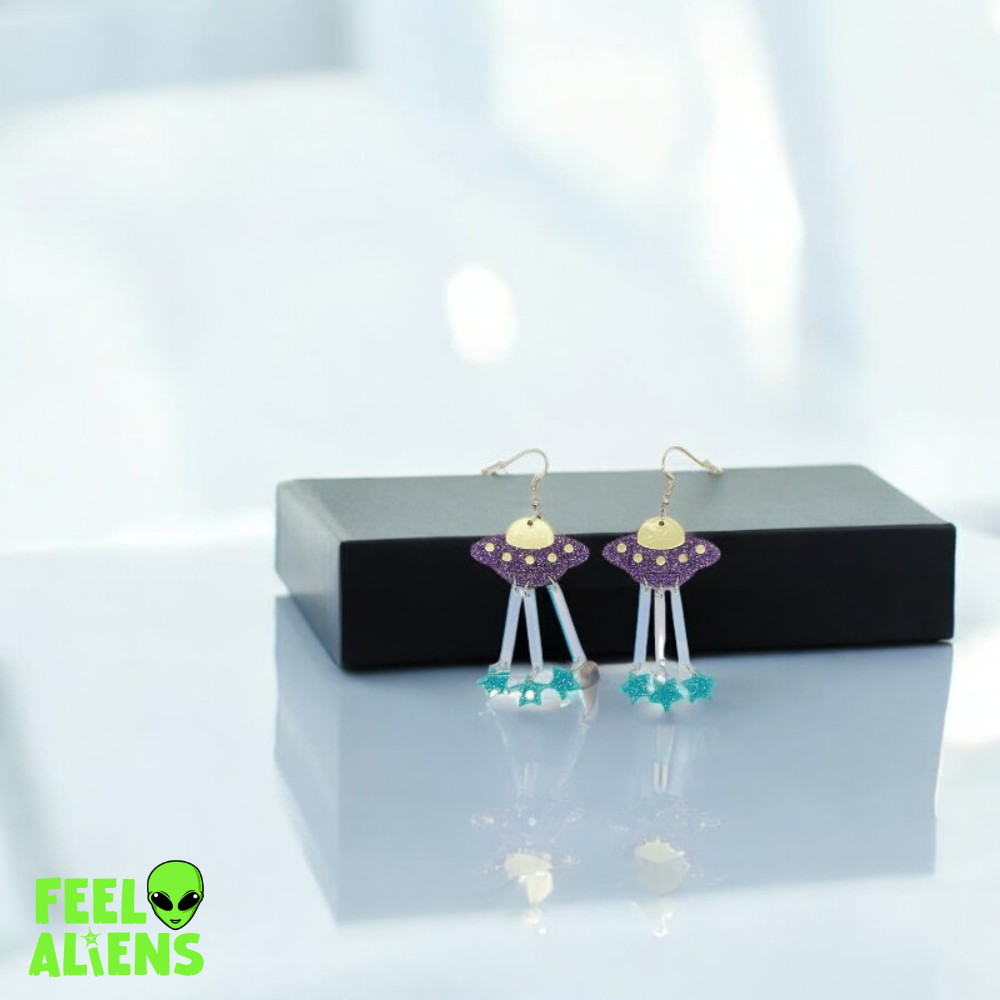 Lightning Aien UFO Earrings