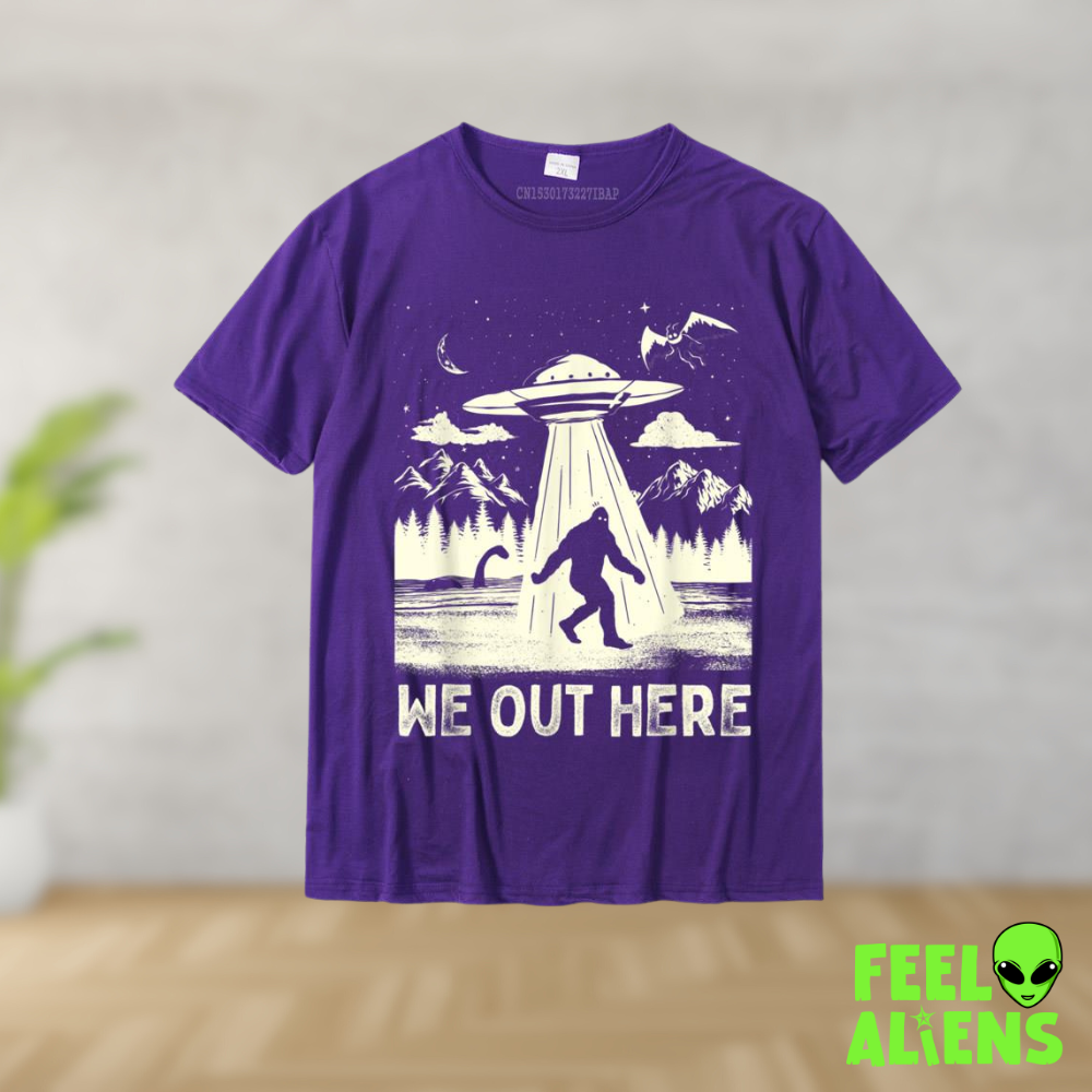 We Out Here Graphic Alien T-Shirt