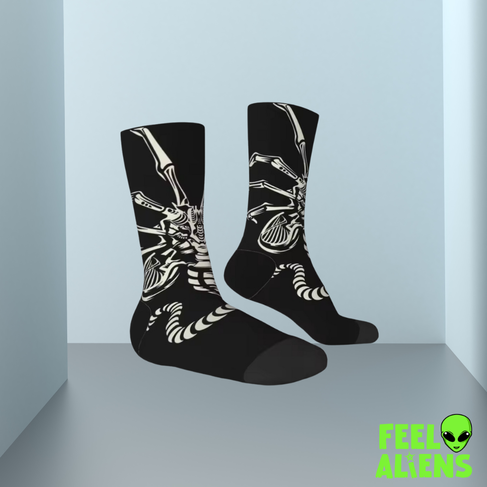 Xenomorph Alien Skeleton Crew Socks