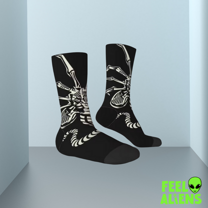 Xenomorph Alien Skeleton Crew Socks