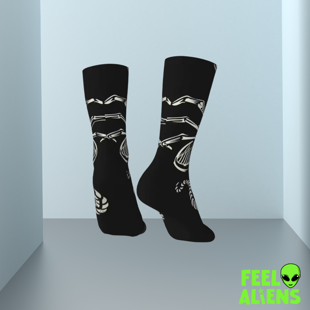 Xenomorph Alien Skeleton Crew Socks