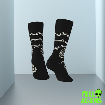 Xenomorph Alien Skeleton Crew Socks