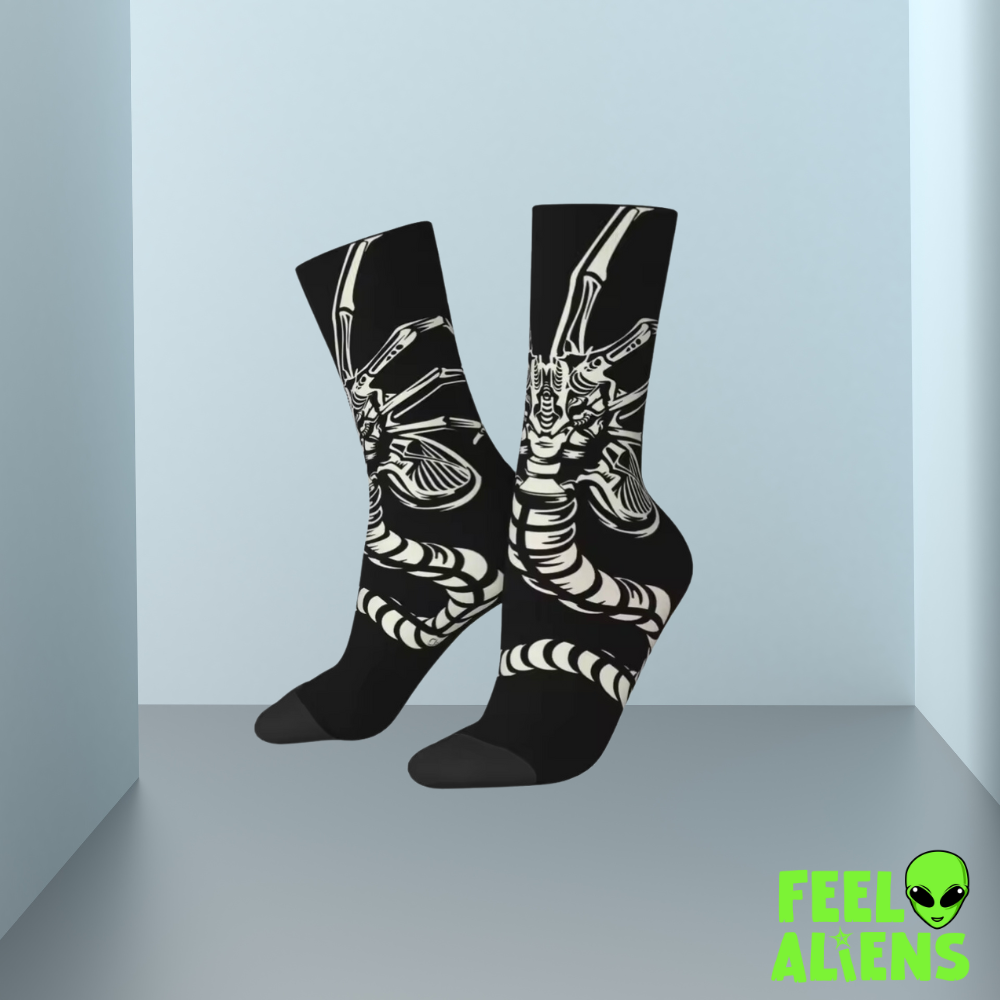 Xenomorph Alien Skeleton Crew Socks