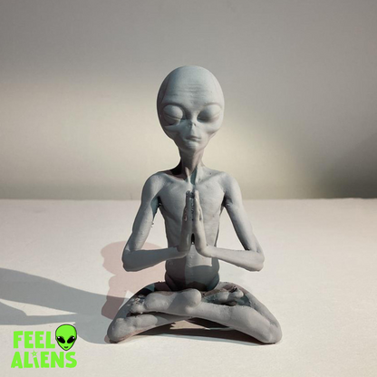 Zen Alien Statue Meditation For Feelaliens